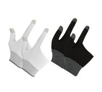 RORPOIR Guanti Da Gioco Manicotto Per Dita Traspirante, Leggeri e Antiscivolo, 2 Paia Per Dispositivi Mobili, Per Giocatori Mobili e Esport, Design Elegante Nero e Bianco