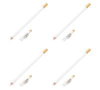 RORPOIR Kit 4 Pezzi con Temperino Integrato per Matite per Barba e Sopracciglia Legno e Acciaio Manganese Colore Bianco Adatto a Tutti i Tipi di Pelle per Uso Quotidiano e Sportivo