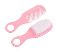 RORPOIR Kit Spazzola e Pettine per Ragazzo Ragazza Rosa, Spazzola per Chioma Ragazzo Ragazza Setole Morbide e Pettine Massaggiante Antistatico, per Cura Quotidiana e Stimolazione