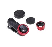 RORPOIR Lente Macro Super Grandangolare Per Fotocamera Smartphone Lente Macro e Fisheye Clip Su Realizzata in Lega (rosso)