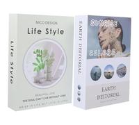 RORPOIR Libro Finto 2 Pezzi per Libreria e Sala da Tè Carta Design Realistico Dimensioni 22-26 CM Decorazione Creativa e Oggetti di Scena Fotografici