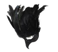 RORPOIR Maschera Nera con Piume per Masquerade Donna Leggera e Artigianale Accessorio Elegante per Festa di Halloween Ballo Maschera e Eventi Cosplay