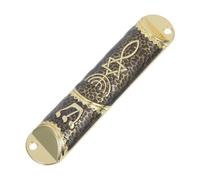 RORPOIR Mezuzah in Metallo con Pergamena Pergamena Sacra Placca Mezuzah Classica in Lega di Zinco Leggera Decorazione Ebraica della Porta per Casa con Design Vintage retrò