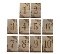 RORPOIR Numeri da Tavolo in Legno 1-10 Rustici 10 Pezzi Segnatavolo Leggero per Matrimonio e Ricevimento Decorazione Chic Vintage