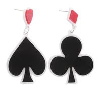 RORPOIR Orecchini Spaiati Donna Ciondoli Carte da Gioco Pendenti in Acrilico Leggeri per Feste e Outfit Casual Eleganti