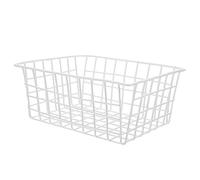 RORPOIR Organizer Congelatore in Filo Metallico Bianco Cestino Portaoggetti Verticale Per Frutta Verdura Contenitore Salvaspazio Per Freezer e Frigorifero Capacità Ampia Leggero e Impilabi