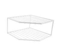 RORPOIR pentola e pellicola Portapiatti in filo Organizzatore di armadietti bancone con ripiano angolare Scaffale dell'organizzatore di cabinet organizzatore di piatti White