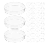 RORPOIR Piastre di Petri Confezione da 20 Pezzi in Plastica Trasparente con Coperchio per Coltura Cellulare Design Pratico, Uso Versatile da Laboratorio per Ingegneria dei Tessuti