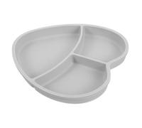 RORPOIR Piatto Per Ragazzo Ragazza Silicone Con Ventosa Forma Cuore Piatto Scompartimenti Per Svezzamento Sicuro e Facile Da Usare Per Ragazzo Ragazza e Ragazzo Ragazza