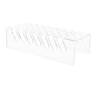 RORPOIR Porta Cellulare Supporto Elegante e Trasparente 7 Scomparti da Tavolo in Acrilico Organizer Multifunzione per Smartphone e Tablet per Ufficio e Aula