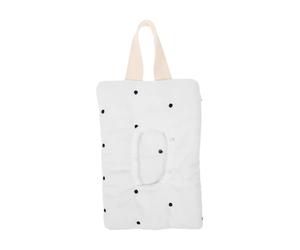 RORPOIR Porta Salviette Borsa Sospesa per Umidificate Ragazzo Ragazza in Cotone Beige Design Pratico e Portatile Auto Uso Quotidiano