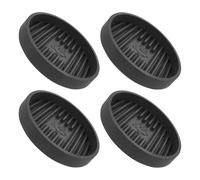 RORPOIR Porta Scopino per WC Vassoio Raccogli Gocce in Plastica Grigio Cemento, Set da 4 Pezzi, Base Antiscivolo Traspirante per Bagno, Supporto Stabile per Sturalavandino e Accessori