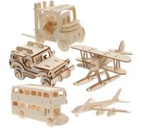 RORPOIR Puzzle 3d in Legno per 5 Pezzi, Gioco Educativo per Sviluppare Consapevolezza Spaziale e Capacità Cognitive, come Regalo per Ogni Occasione