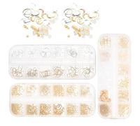 RORPOIR Riempitivi di Resina in Lega per Fai da Te, Accessori per Gioielli in Resina Epossidica, 3 Scatole per Creazioni Artigianali come Collane e Scrapbooking