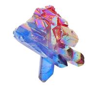 RORPOIR Rocca di Cristallo Traslucido Naturale Decorazione Feng Shui per Benessere Armonia dei Chakra Spiritualità Cluster di Quarzo Grezzo per Esposizione di Cristalli Colorati