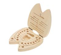 RORPOIR Scatola Porta-dentini Per Bambini Custodia Fatina, Organizzatore Etichette Identificative, Conservazione Ricordi Denti Da Latte e Chioma Ombelicali