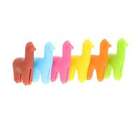 RORPOIR Segnabicchieri da Vino Facile da Pulire Design Creativo a Forma di Alpaca 6 Pezzi in Silicone per Feste e Convivialità a Casa