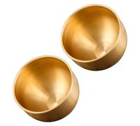 RORPOIR Set 2 Pezzi Tazze da Tè in Ottone Retro Antiche Tazze da Vino Resistenti e Pratiche per Uso Domestico Design Unico e Stile Vintage