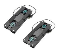 RORPOIR Set 2pezzi Cooler Laptop Doppia Ventola Usb, Supporto Pieghevole in Abs per Raffreddamento Notebook Silenzioso per Atmosfera Estiva