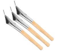 RORPOIR Set 3 Pezzi Utensili per Modellare Argilla e Tessuti in Acciaio Inox e Legno, Strumenti Multiuso per Batik e Creazioni Artistiche