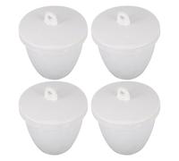 RORPOIR Set 4 Crogioli in Ceramica con Coperchio 100ml, Resistente Agli Alcali e Isolamento per Industria Chimica e Farmaceutica