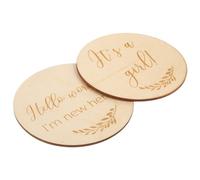 RORPOIR Set Di 2 Biglietti Creativi in legno Per Bambini Mensili Per Una Crescita Sicura