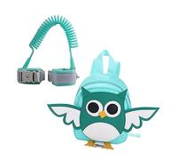 RORPOIR Set Gufo - Zaino Scolastico Smarrito Con Materiale in Nylon Per La Sicurezza Dei Bambini Che Camminano - Giocattolo Da Polso Smarrito Astuccio Portapenne