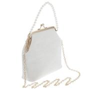 RORPOIR Small Shoulder Bag Fashion in Canvas Bianco, Adatta a Ragazze per Banchetti e Shopping