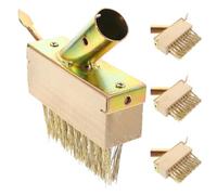 RORPOIR Spazzola Accessori per Giardino Esterno per Erbacce in Filo d'Acciaio 4 Pezzi Efficiente per Pulizia Giardino per Vacanze Estive in Parchi e