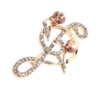 RORPOIR Spilla Donna Nota Musicale in Lega di Zinco e Strass, Accessorio Moda per Abiti e Cardigan, Spilla Gioiello per Matrimoni, Festival Musicali e Compleanni