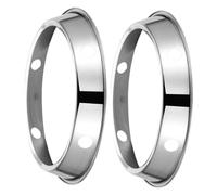 RORPOIR Supporto Per Wok in Acciaio Inox 2 Pezzi, Anello Wok Per Fornello a Gas, Resistente Alte Temperature, Griglia Stabile Per Pentole Da Cucina, Accessorio Per Piani Cottura Domestici