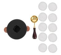 RORPOIR Wax Melting Warmer Kit 12 Pezzi, Pentolino per Sciogliere Cera con Wax Beads, Nero, per Sigilli e Timbri