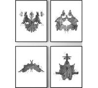 Rorschach test poster acquerello parete arte psicologo regalo psicologico test poster arte stampe clinica Decorazioni Quadro astratto tela arte dipinti D13148