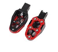 RORVECQ 1 Paio Di Pedalini Universali In Lega Di Alluminio Con Angolo Regolabile Per Moto Per Scooter Per ATV Per E-Bike Poggiapiedi(ROSSO)