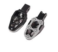 RORVECQ 1 Paio Di Pedalini Universali In Lega Di Alluminio Con Angolo Regolabile Per Moto Per Scooter Per ATV Per E-Bike Poggiapiedi(GRIGIO)