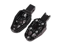 RORVECQ 1 Paio Di Pedalini Universali In Lega Di Alluminio Con Angolo Regolabile Per Moto Per Scooter Per ATV Per E-Bike Poggiapiedi(NERO)