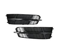 RORVECQ 1 Paio Fendinebbia Per Auto Griglia Da Corsa A Nido D'ape Griglia Copertura Per Fendinebbia Esagonale Per A6 C7 S-Line 2015 2016 2017 2018(NERO)