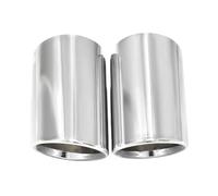 RORVECQ 2 Pezzi Di Terminali Di Scarico Per A4 A3 Q5 In Acciaio Inox Per Auto Terminali Di Scarico Accessori Per Auto(Argento)