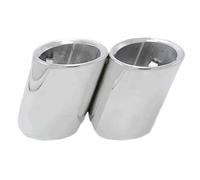 RORVECQ 2 Pezzi Terminale Di Scarico In Acciaio Inox Per B&MW Serie 5 520i 523i 525i F10 F11 F07 E12 E28 E34 E39 E60 E61 Ricambio Auto(Argento)