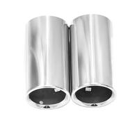 RORVECQ 2 Pezzi Terminali Scarico Acciaio Inox Per B&MW F30 E92 E90 Serie 3 GT 325i 328i 2006 2007 2008 2009 2010(Argento)