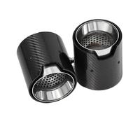RORVECQ 2 Pz Terminale Di Scarico Auto Per B&MW F30 M335i M340i F32 F33 F36 M435i M440i Performance Fibra Di Carbonio ID60mm Terminale Silenziatore(Argento)