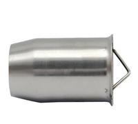 RORVECQ 51mm/60mm Silenziatore Universale Per Tubo Di Scarico Per Moto Con Catalizzatore DB Killer Regolabile E Rimovibile In Acciaio Inox(B-50.8mm)