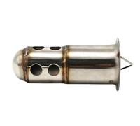 RORVECQ 51mm/60mm Silenziatore Universale Per Tubo Di Scarico Per Moto Con Catalizzatore DB Killer Regolabile E Rimovibile In Acciaio Inox(D-60mm)
