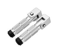 RORVECQ 90 Gradi Fissi Ripiegabili Pioli Pedane Piede Anteriore Posteriore Pedalina Universal Accessori Moto Modificati 1 Paio(Argento)