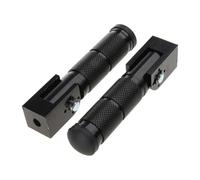 RORVECQ 90 Gradi Fissi Ripiegabili Pioli Pedane Piede Anteriore Posteriore Pedalina Universal Accessori Moto Modificati 1 Paio(NERO)