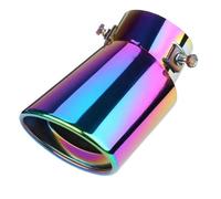 RORVECQ Accessori Auto Per Suzuki Per Vitara 2015 2016 2017 2018 Modifica Terminale Scarico In Acciaio Inox(Multicolore,Curvo)