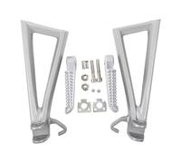 RORVECQ Accessori Pedane Passeggero Posteriore Moto Per Y&amaha YZF R6 2006 2007 2008 2009-2016 Kit Supporti Pedane(Argento)