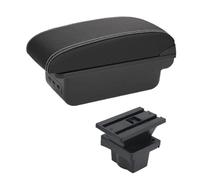 RORVECQ Box Bracciolo Centrale Per S&koda Per Yeti Per Octavia A5 Contenuto Della Confezione: Box Portaoggetti Bracciolo Con Portabicchieri E Interfaccia USB(B3 Nero bianco 3USB)
