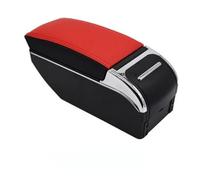 RORVECQ Box Bracciolo Per C&hevrolet Per Lova Per Aveo Contenitore Per Contenuti Interni Poggiagomiti E Portabicchieri(B-Black red panel)