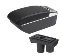 RORVECQ Box Bracciolo Per Citroën C2 C3 Accessorio Per Interni Auto(B2 linea nera SENZA USB)